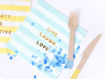 Picture of PAPER NAPKINS LIVE LAUGH LOVE BABY BLUE 33X33CM - 20 PACK